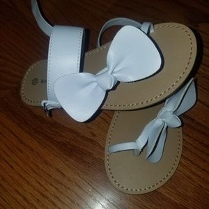 Girls white sandals